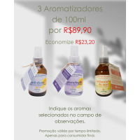 Kit 3 Aromatizadores 100ml (Informe os aromas desejados nas observações)