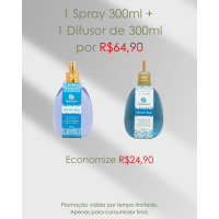 Kit 1 Spray 300ml + 1 Difusor 300ml (Informe os aromas desejados nas observações)